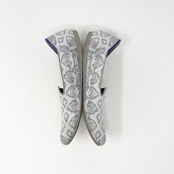 Rothy’s Slip-On Loafers Snake Skin Pattern Print Light Grey 8 - Picture 8 of 15